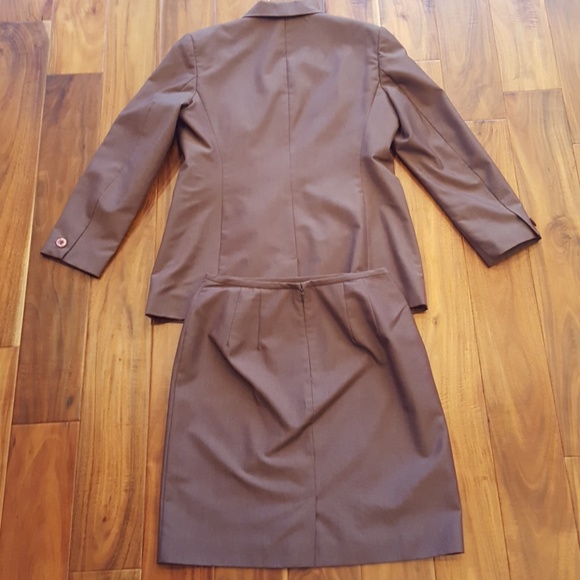 Vintage Norton McNaughton Suit Seperates Neutral Mocha Brown Color Petite 10 - Picture 7 of 8